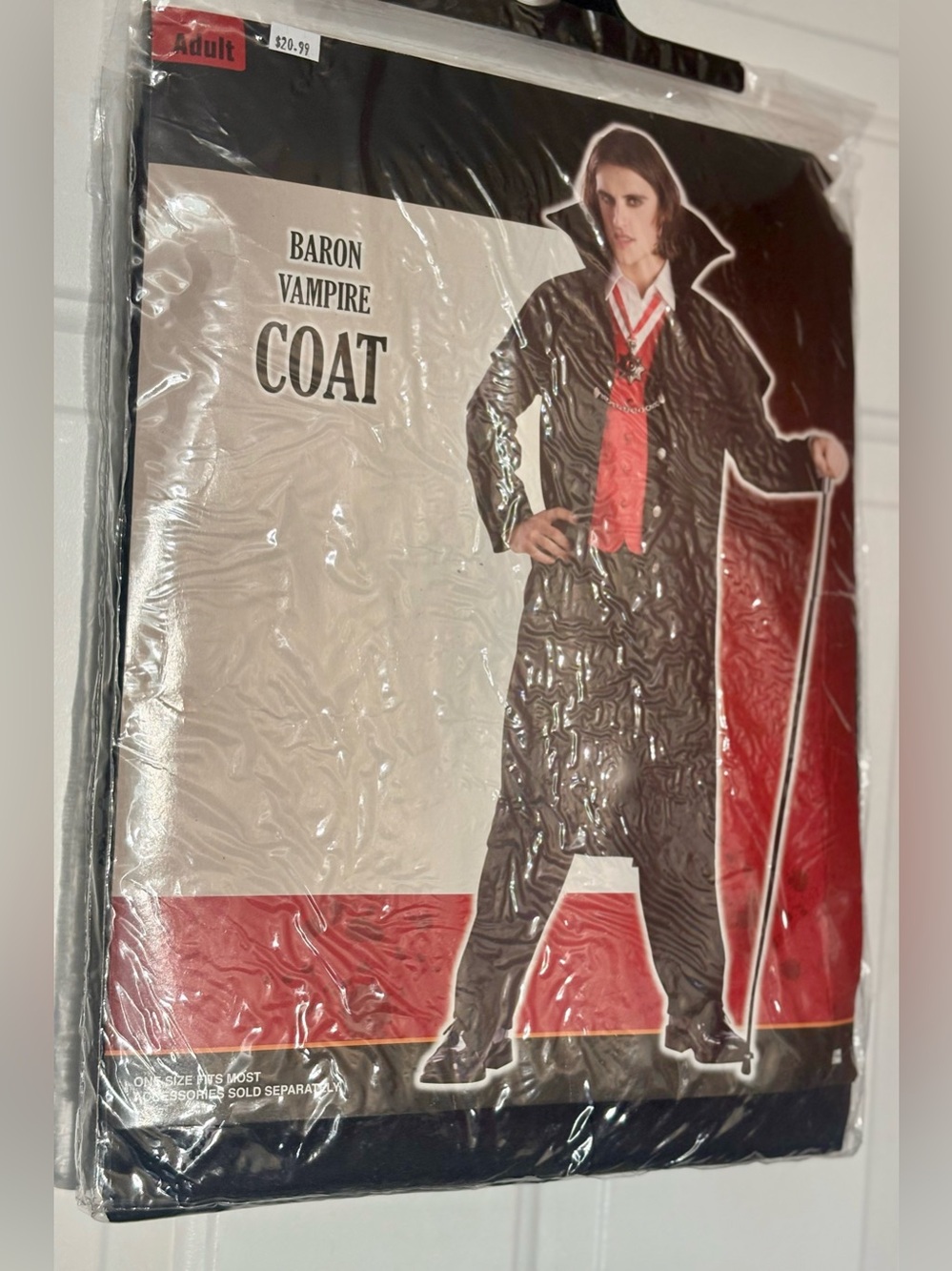 Adult Baron Vampire Coat Costume One Size Fits Most